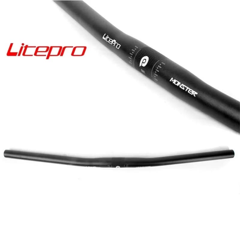 Litepro – guidon de vélo ultraléger en alliage d'aluminium, modèle droit/Horizontal, 25.4mm, 540mm, 580mm, noir et argent