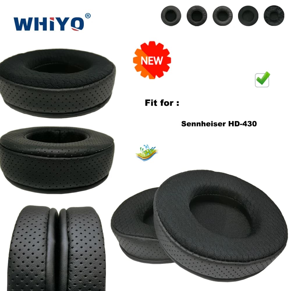 Coussinets d'oreille de remplacement pour Sennheiser HD-430 HD430 HD 430, pièces de casque, coussin en cuir velours, housse de casque