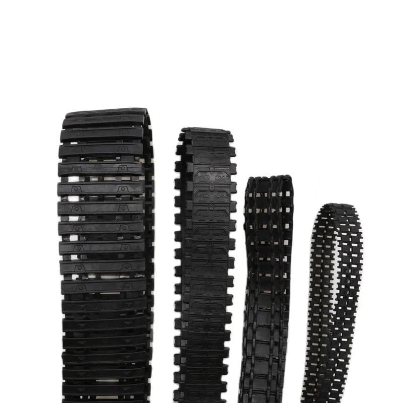 1 pièce 36/39/42/57/66cm Chenilles en caoutchouc fermées pour modèles de chars DIY, jouets robots, accessoires de pneus pour véhicules RC à chenilles