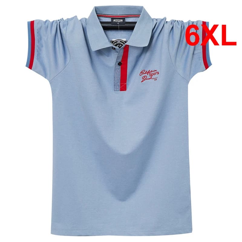 Polo décontracté à manches courtes pour hommes, t-shirt en coton respirant, mode estivale, grande taille, 4XL, 5XL, 6XL, HA204, 2021