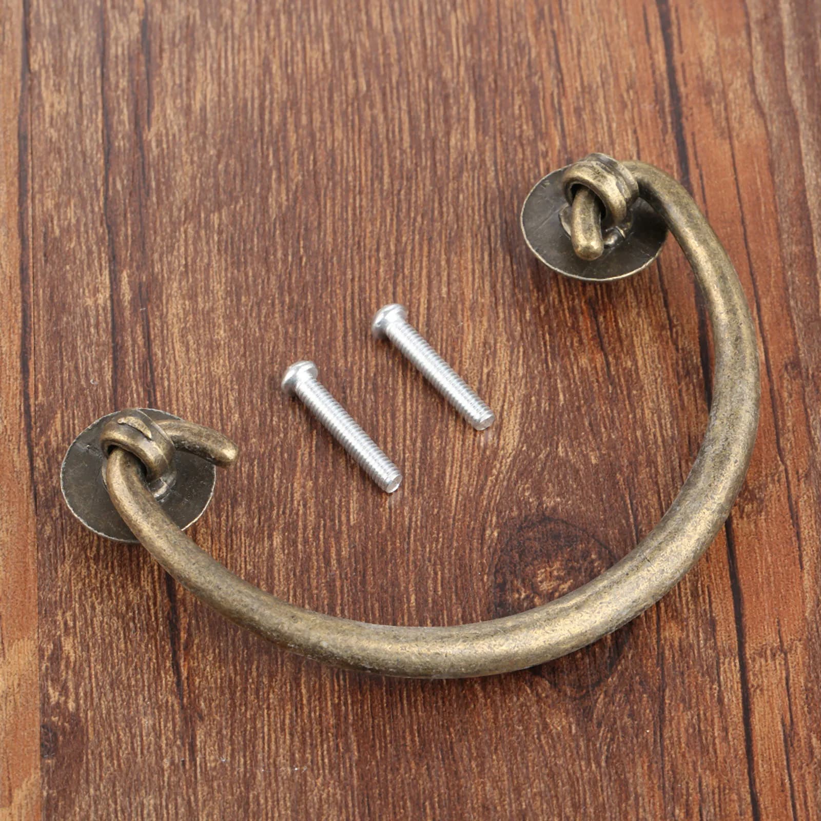 Poignée de porte de meuble vintage avec vis, boîte en bois antique, planche Chi, nervure, Foy, rétro, cuisine, armoire, boutons, 80mm