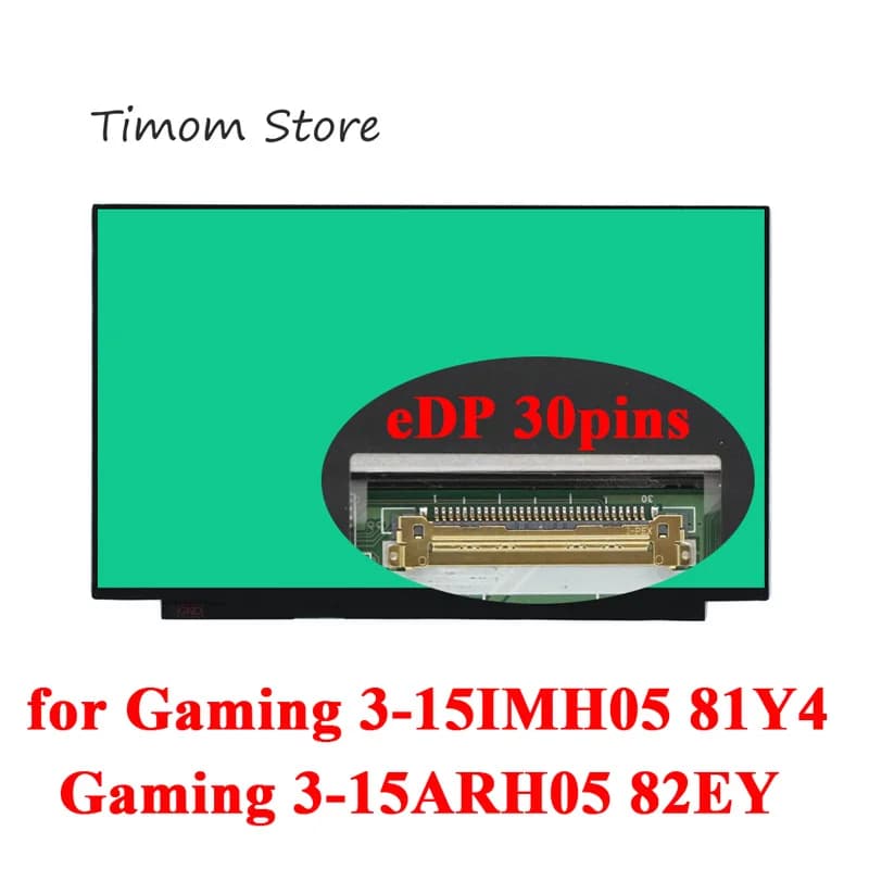 Écran LCD sans trou de vis pour ordinateur de jeu Ideapad Gaming 3-15IMH05 81Y4, FHD eDP, matrice 30 broches, Lenovo, 82EY