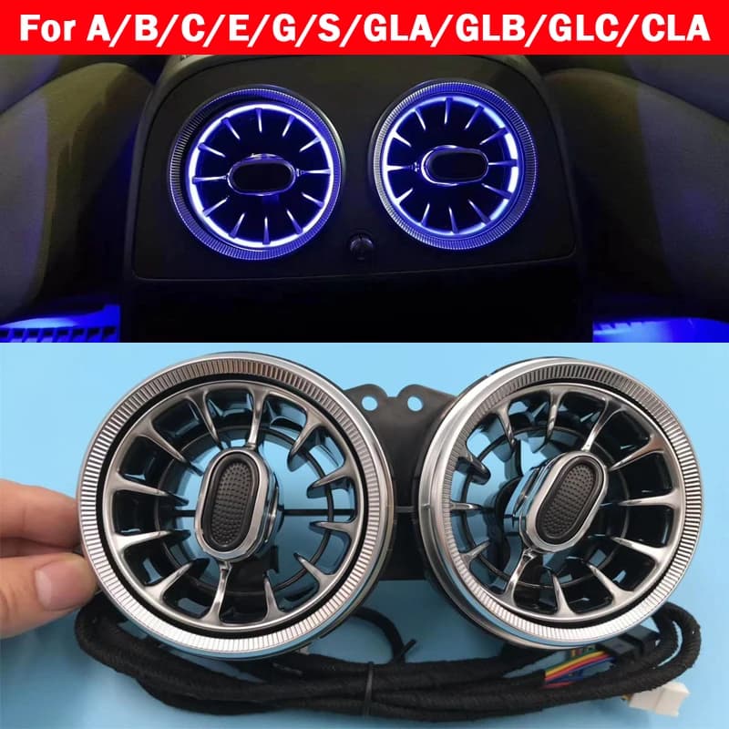 Pour A/C/E/G/S/GLA/GLB/GLC/CLA/CLS W205 W213 W222 W177 W118 W464 X247 X253 H247 W257 Lampe LED d'ambiance pour buse de ventilation arrière