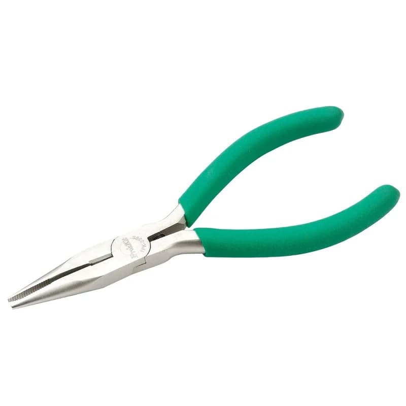 Proskit 1PK-036S vert antidérapant poignée titanium longue pince à bec effilé avec dents de précision pince électronique, durable, résistant à la rouille