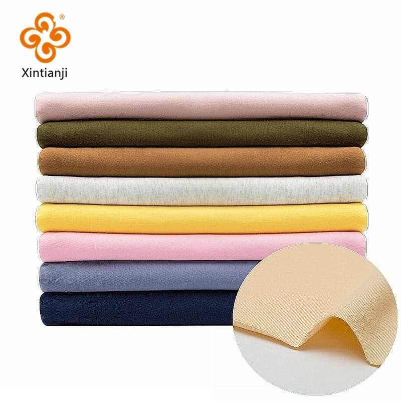 Tissu extensible d'été 95% coton 5% élasthanne au mètre, matériel de couture pour T-Shirt tricoté doux pour la peau, 100x180cm, A0282