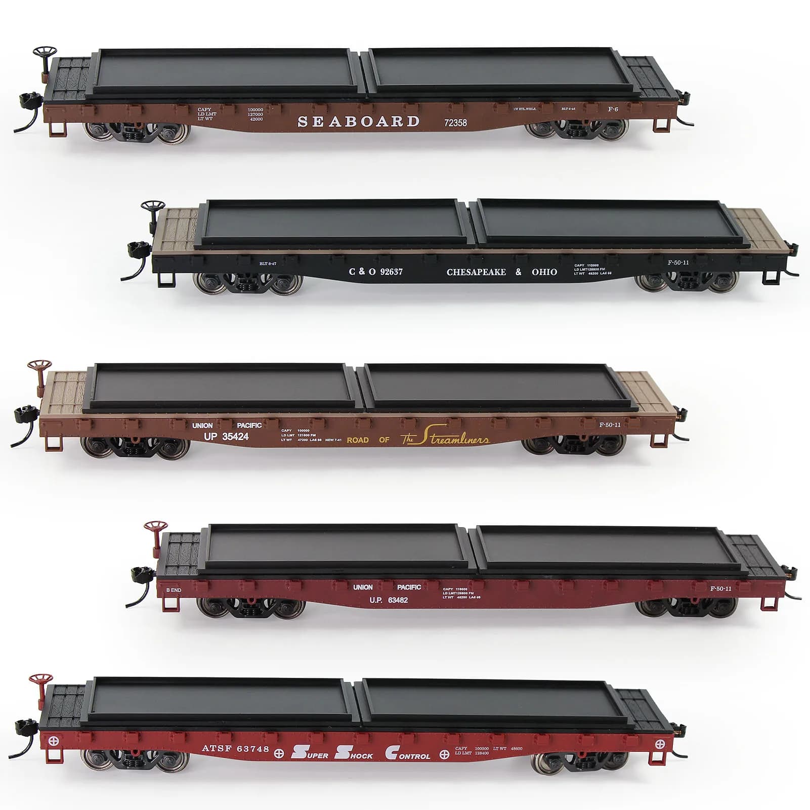 Evemodel 1 unité HO échelle 52 pieds voiture plate 1:87 voitures de fret de stock roulant C8741