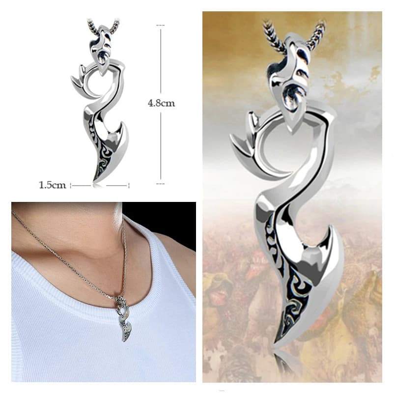 Collier pendentif Dragon rétro pour hommes, chaîne en argent 925, accessoires ras du cou, meilleur cadeau d'anniversaire pour garçon