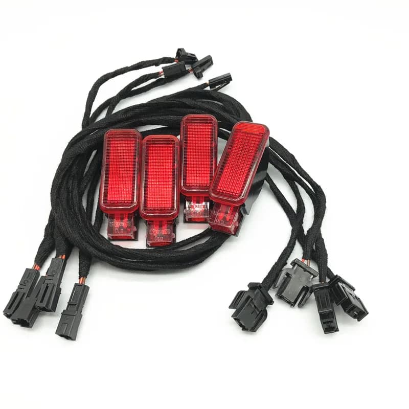 Feux de porte de voiture rouges, lampes de signalisation halogènes, faisceau de câblage pour Audi A1 A2 A3 A4 B8 B9 A5 A6 C7 C8 A7 A8 Q3 Q5 Q7 TT RS