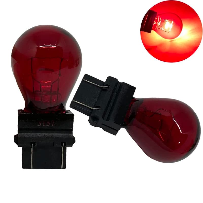 1 pièces T25 3156 3157 P27W 12V 27W clair voiture clignotants externes ampoule lampe halogène de haute qualité ambre blanc rouge