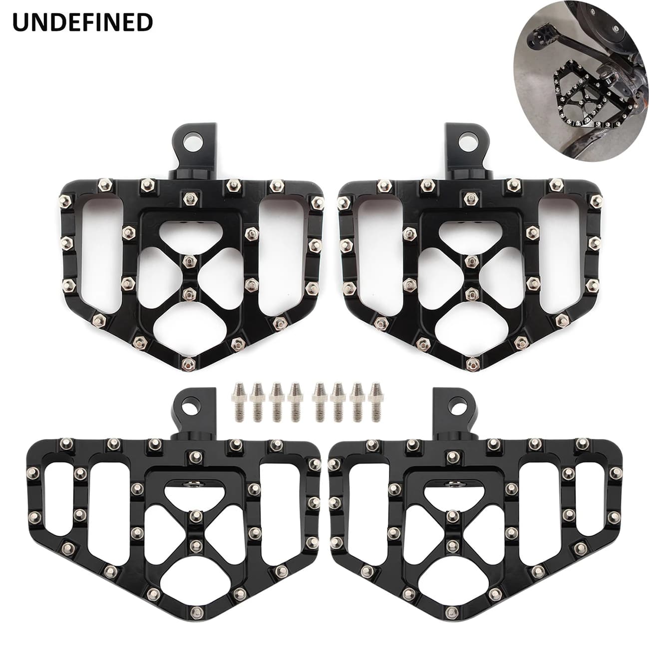 Repose-Pieds MX pour Harley Touring Sportster 883 ocia FXDF Softail, Mini Plancher Tout-Terrain, Pédales Antidérapantes, Style Bobber Chopper