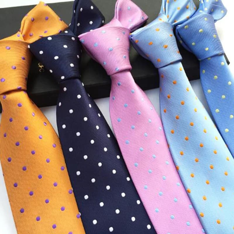 GUSLESON mode décontracté 8 cm bleu rouge à fleurs à pois cravate pour hommes cadeau d'affaires mariage formel cravates accessoires