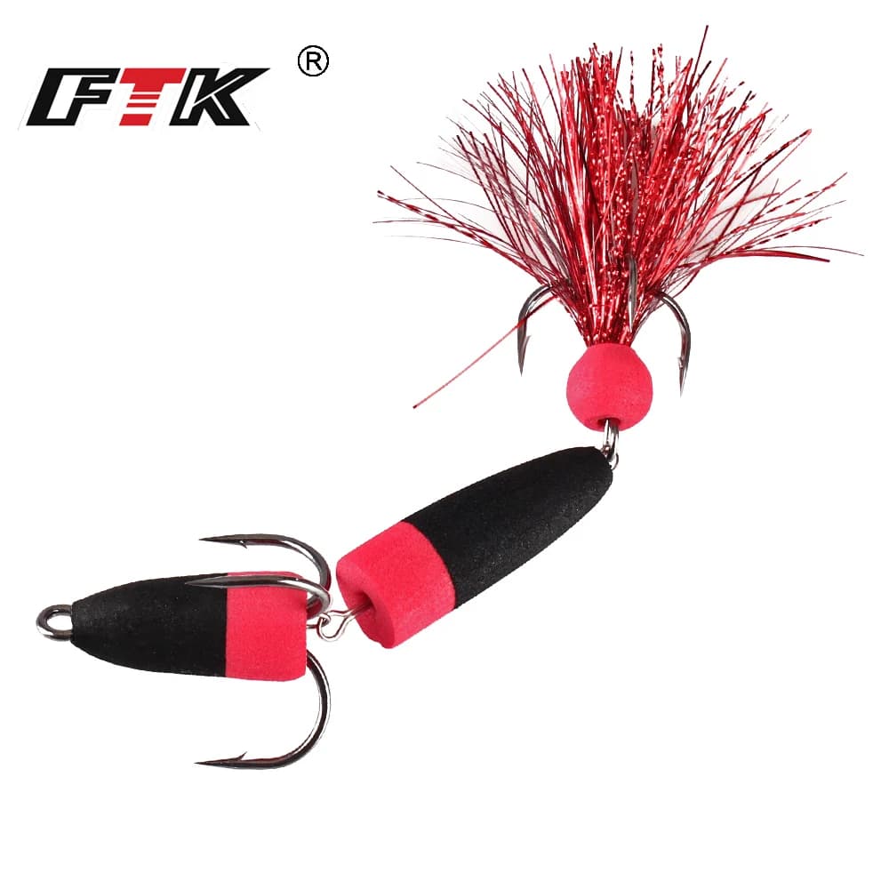 FTK – appât souple en mousse pour la pêche, leurre pour attraper des poissons tels que les bars, les brochets et les insectes, Swimbait, Wobbler, offre spéciale