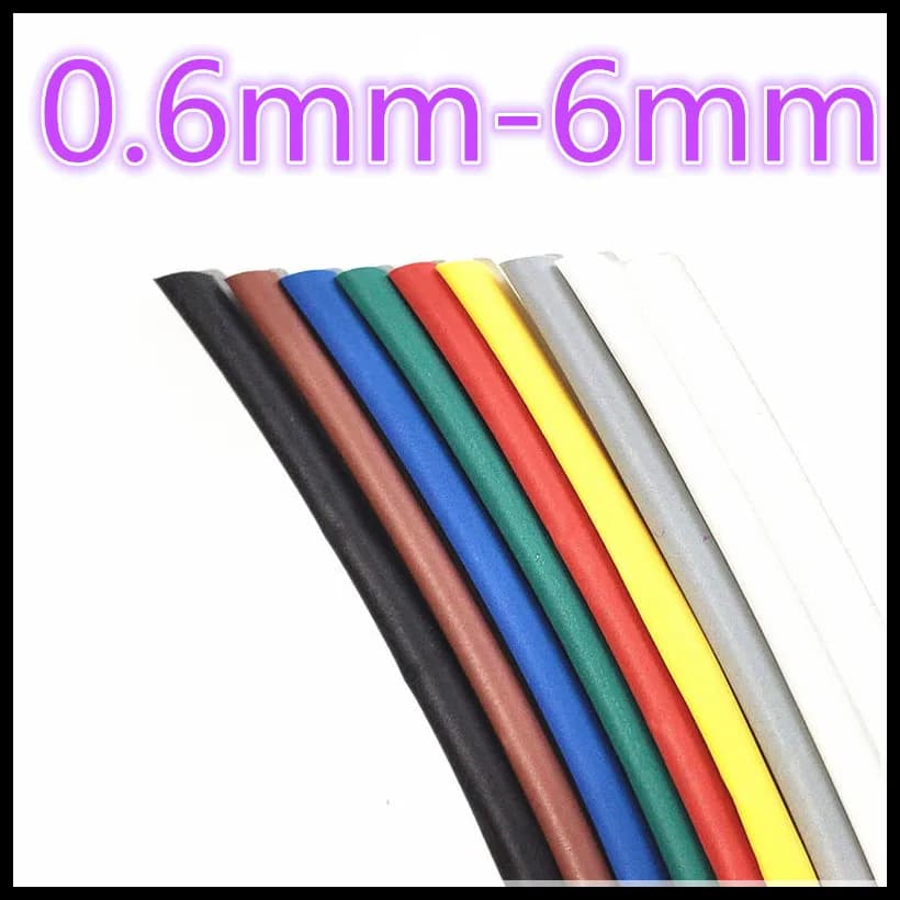 3 mètres 2:1 9 couleurs 0.6mm 0.8mm 1mm 1.5mm 2mm 2.5mm 3mm 3.5mm 4mm 4.5mm 5mm fil thermorétractable Tube thermorétractable livraison directe