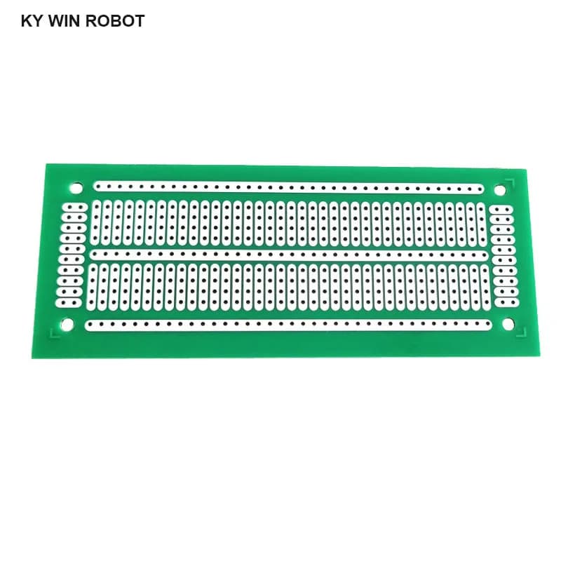 1 pièces bricolage 4.7*11.6CM vert simple face Prototype papier PCB expérience universelle matrice Circuit imprimé 47x116MM pour Arduino