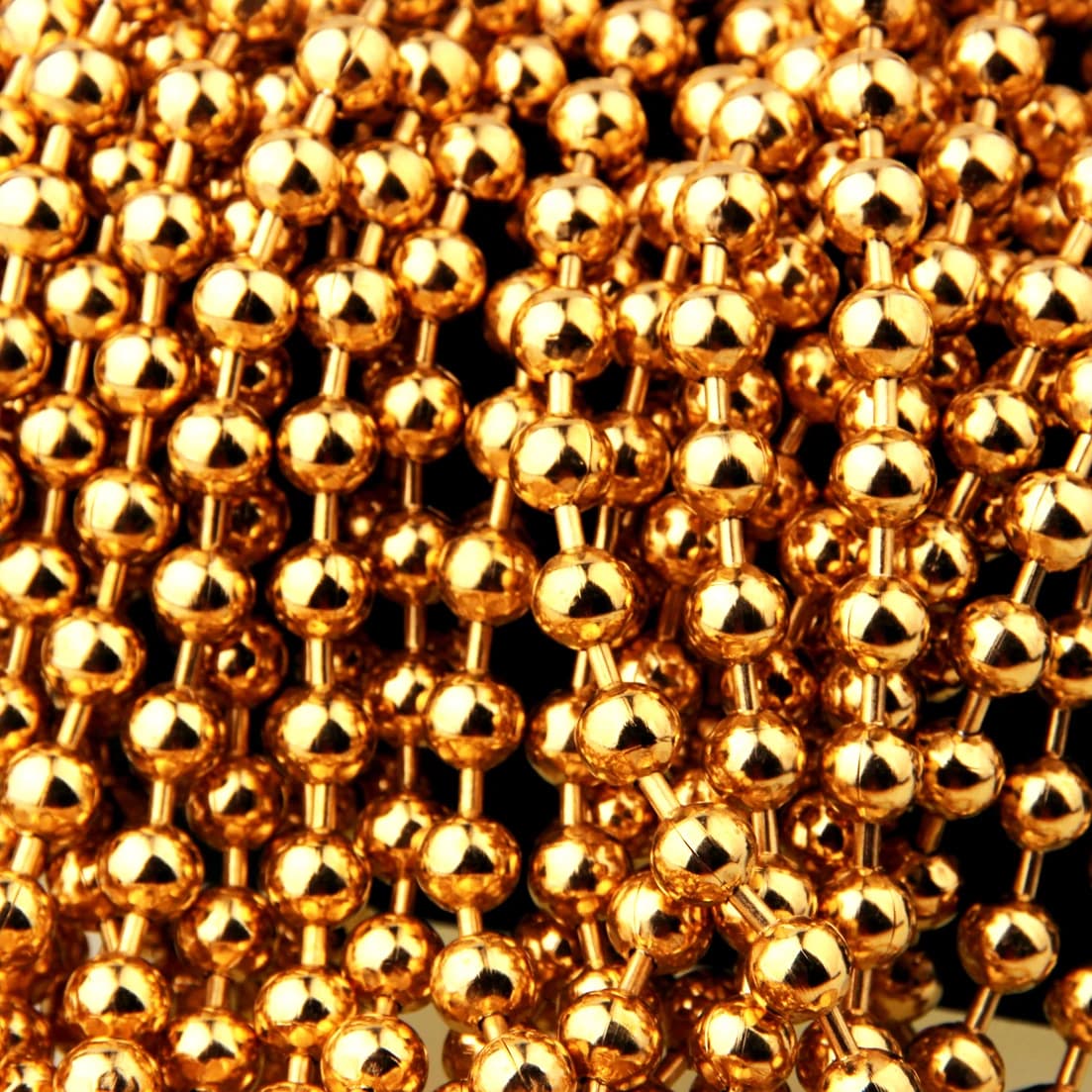 Chaîne à billes en acier inoxydable, 100 pièces/lot, 1.5/2/2.4/3/3.2mm, couleur or 18K, pour bricolage, bijoux, vente en gros