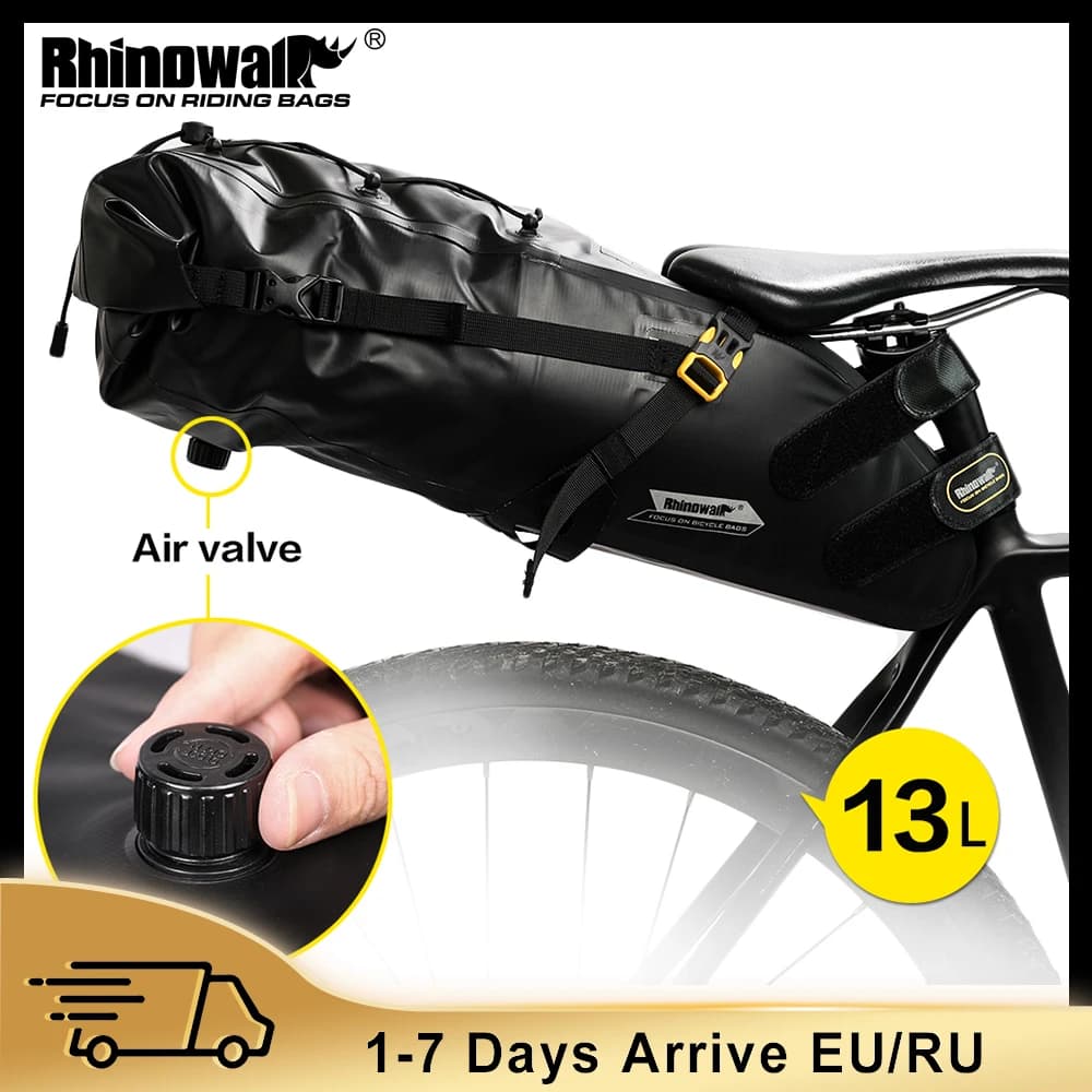Bal inowalk-Sac de vélo entièrement étanche, sac arrière T1 pour vélo de route et de montagne, sacoche à bagages, accessoires de dégager de vélo, 5L-13L