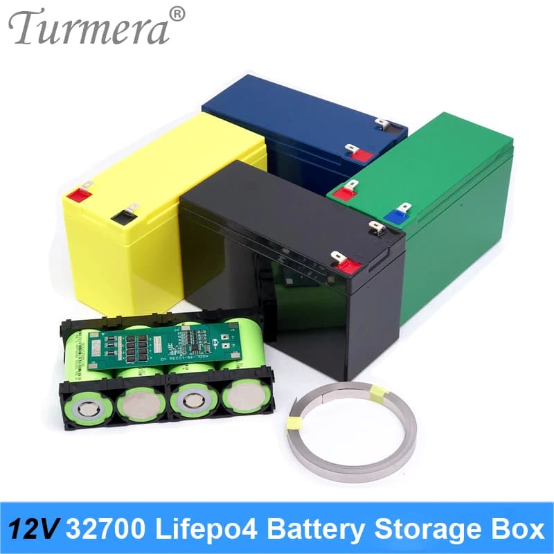 Turmera – boîte de rangement pour batterie Lifepo4, 12V 32700, 4s 40A, Balance BMS Nickel avec support, pour alimentation électrique ininterrompue et utilisation de moteurs