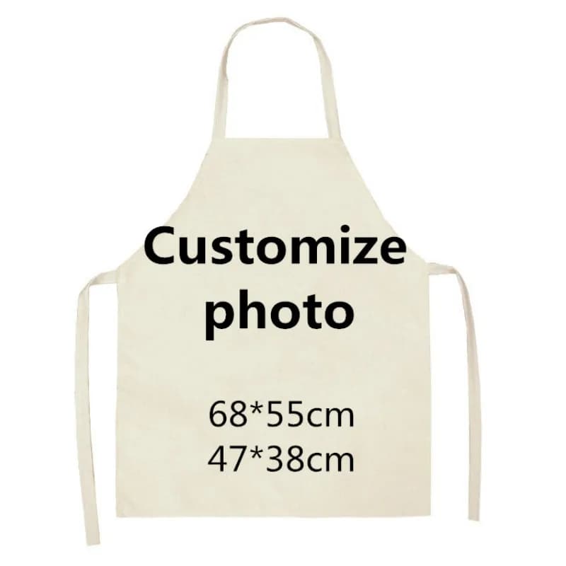 Tabliers Photo personnalisés tablier de cuisine pour femme taille bavoir de cuisson cuisine tablier outils de nettoyage 68*55 cm tablier enfant