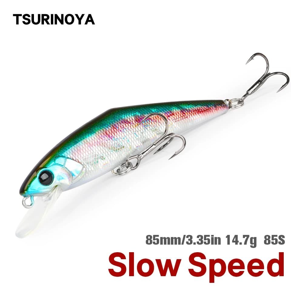 TSURINOYA 85S vairon à vitesse lente 85mm 14.7g DW99 leurre de pêche coulant truite appât dur artificiel ruisseau perche Jerkbait Wobbler