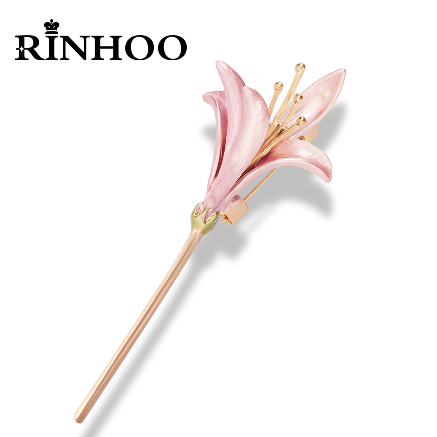 Rinhoo – broches en émail pour femmes, nouvelle collection, rose, blanc, fleur de jonc, Corsage, fête de mariage, décontracté, bureau, cadeaux