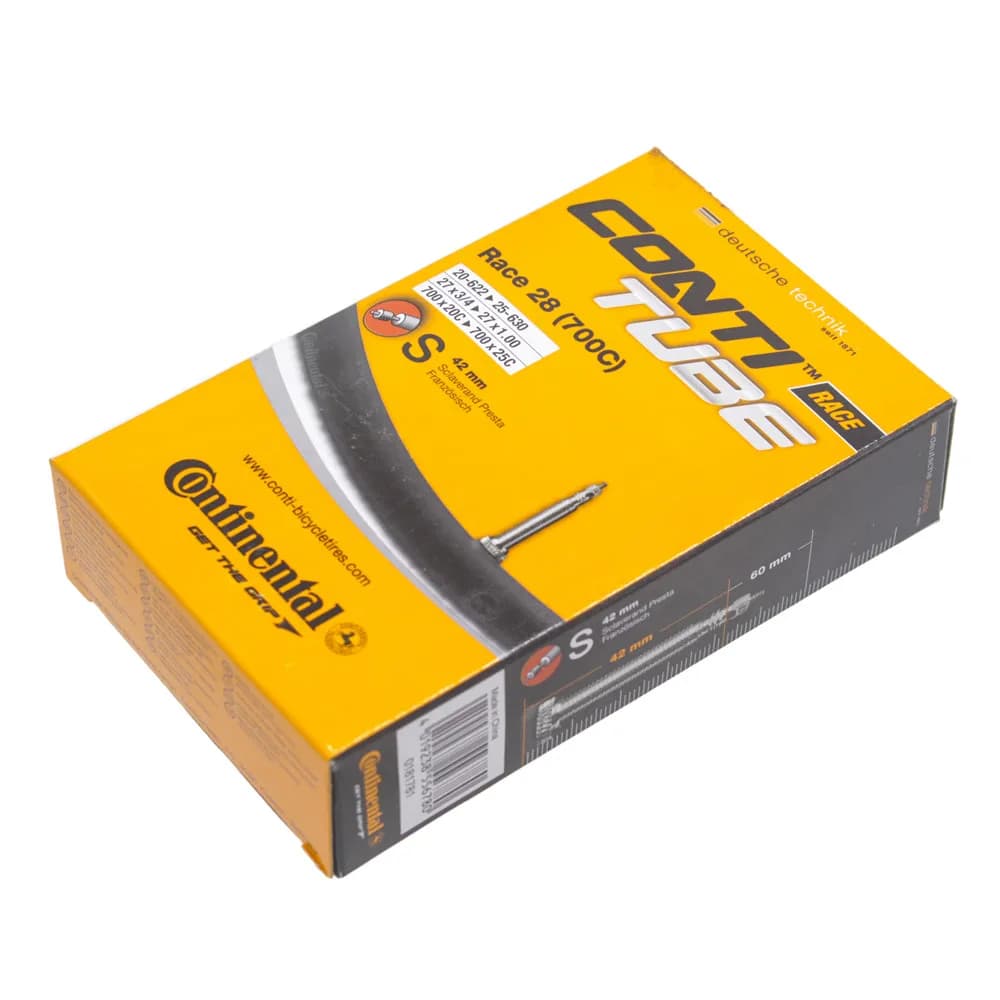 Continental Race 28 – chambre à air pour vélo de route, 1 paire, 700c x 20-25, Presta 42mm 60mm, Valve française, Sclaverand