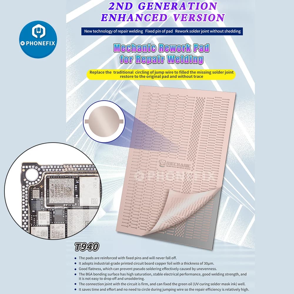 Coussinet de retouche mécanique, réparation de Point de soudure, cosse de soudure pour téléphones, carte mère, puce BGA, tampons manquants, tampon de Point de réparation de Joint de soudure