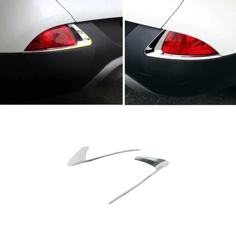 Bandes de moulage pour phares antibrouillard arrière, ABS chromé, 2 pièces, accessoires de voiture pour Renault Kadjar 2015 2016 2017