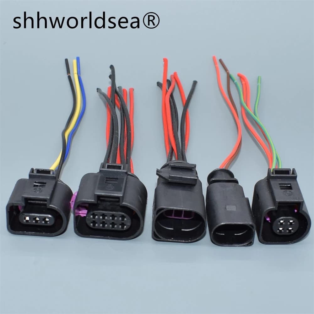 Shhworldsea 2,3,4,6,8 broches mâle femelle connecteur de faisceau électrique câblage pour VW Audi A4 A6 A8 Q5 Q7 2004 - 2009 1J 0973702