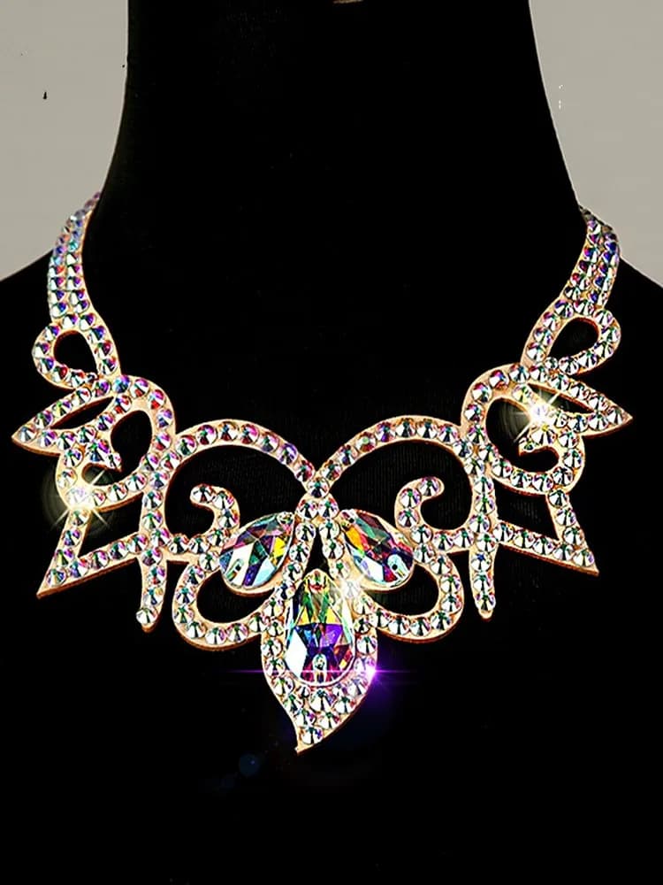 Boucles d'Oreilles en Clip Égyptien avec Strass pour Femme, Spectacle de brevdu Ventre, Bijoux de Rotterdam