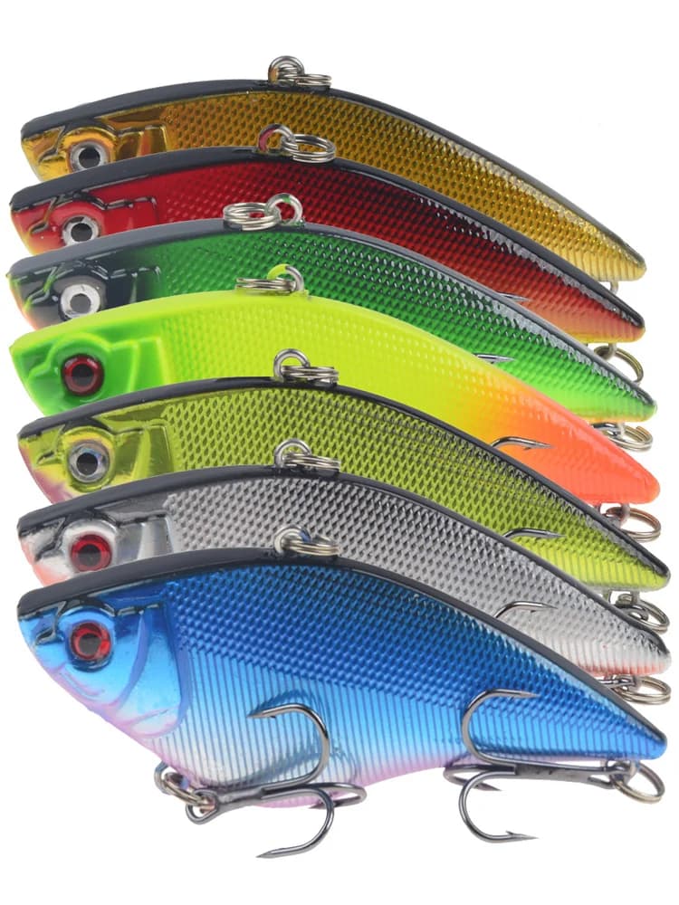 POETRYYI-Leurre rigide VIB en plastique avec triple hameçon, appât Élidéal pour la pêche à la traîne au bar ou au brochet, 7cm, 16g, 1 unité