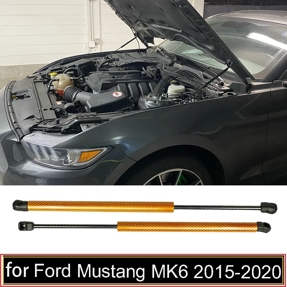 Pour 2015-2022 Ford Mustang MK6 6th Shelby EcoBoost capot avant modifier entretoises à gaz tige de Support de levage accessoire ressorts à gaz amortisseur