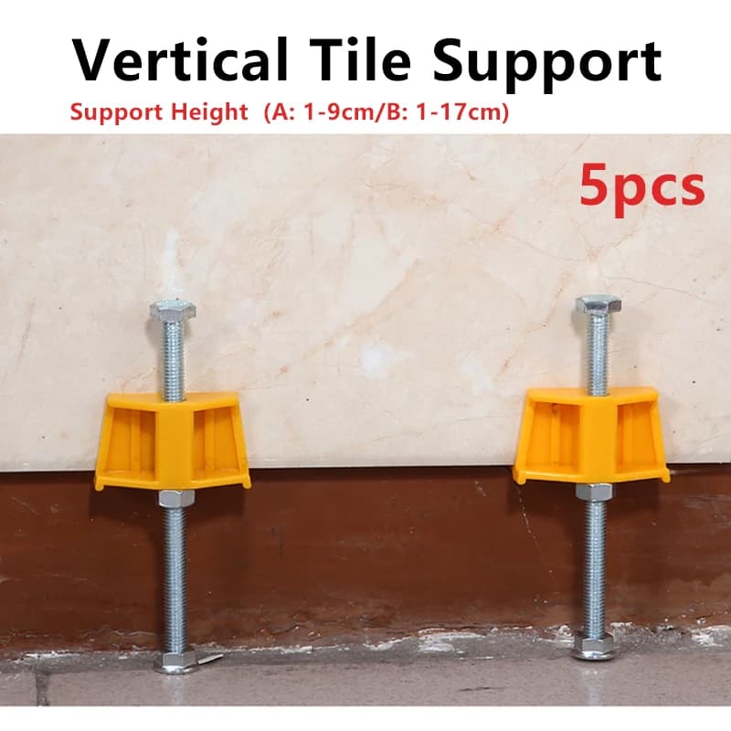 Système Manuel de Décapage de Carreaux, Support Vertical, Outils de Réglage de Construction de Sols et de Murs en Céramique, Localisateur Réutilisable, 5 Pièces