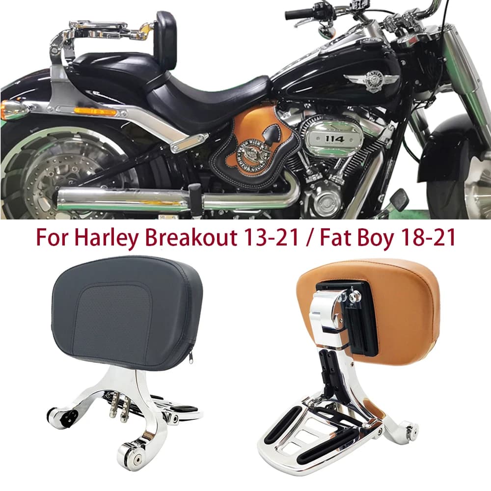 Dossier de passager de conducteur polyvalent pour moto, pour Harley Softail Fat Boy FLFBS FLFB 2018 – 2021 Breakout FXBRS 2013 – 2021