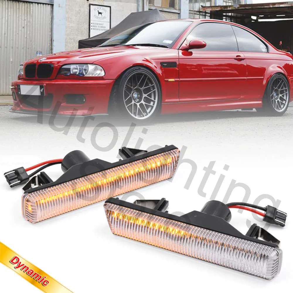 Clignotants latéraux LED pour BMW E46 M3 coupé/Convertible 95-01 E38, 2 pièces