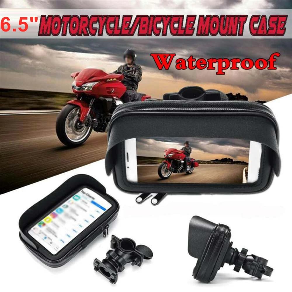 Support de guidon RL pour moto, sac de montage, étui GPS noir, étanche pour téléphone portable, anti-rayures, accessoires pratiques, 6.5"