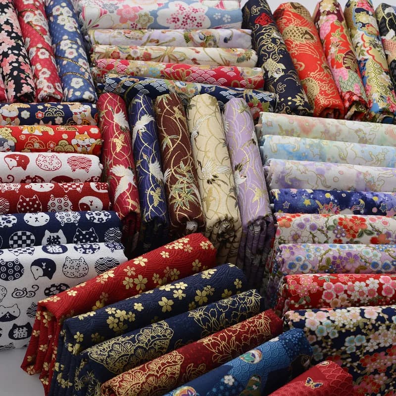 Kimono bronzant de Style japonais, tissu d'ameublement matelassé en coton imprimé vague libellule pour coudre Patchwork