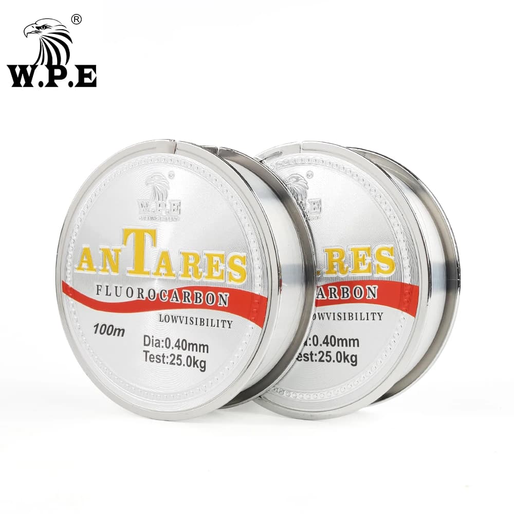 W.P.E-Ligne de pêche enduite de fluorocarbone, fil en fibre de carbone pour pêcher la carpe, 0.20mm-0.60mm, 100m, 10kg-41kg