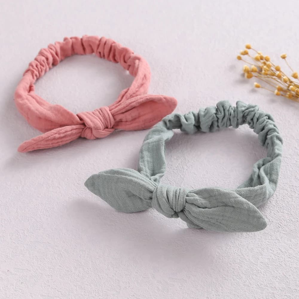 Oreilles de lapin bébé fille bandeau élastique fille bandeau nouveau-né bébé arc bandeaux nœud papillon cheveux accessoires