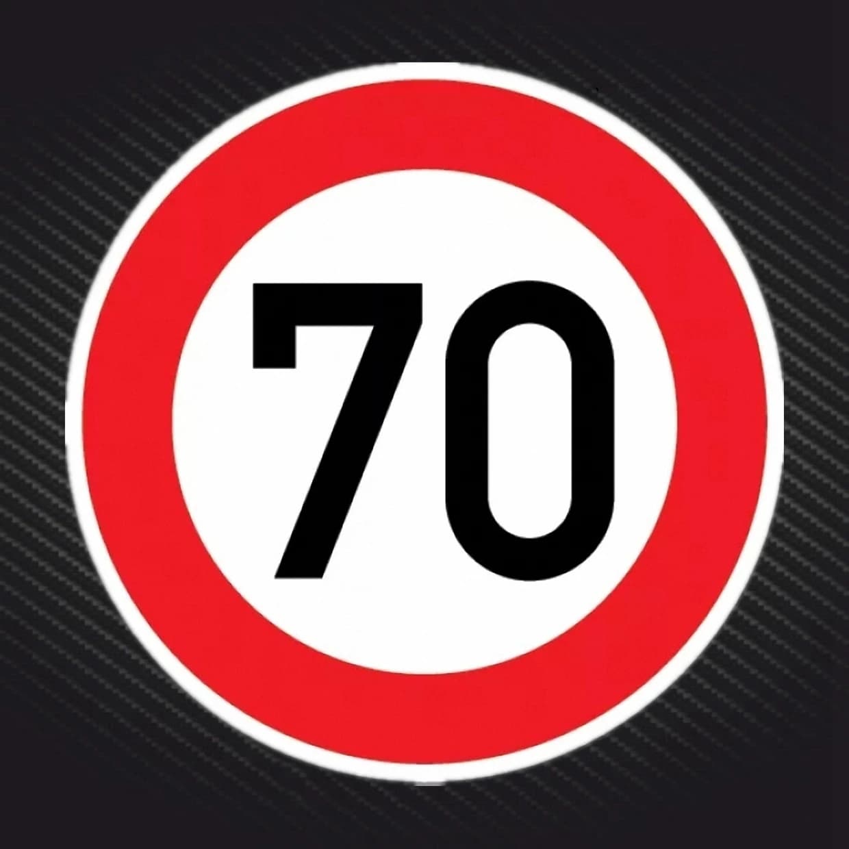 Autocollant pour limite de vitesse (70 km), Ø 16 cm, autocollant adhésif pour voiture, décorations automobiles imperméables sur fenêtre arrière de pare-chocs, # S4-0079