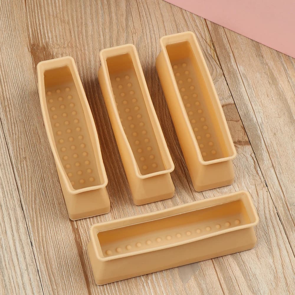 Couvre-pieds rectangulaires en silicone, protection de sol de meubles, anti-ald, capuchons de jambe de chaise, canapé en bois, butée de table, lit d'enfant, 4 pièces