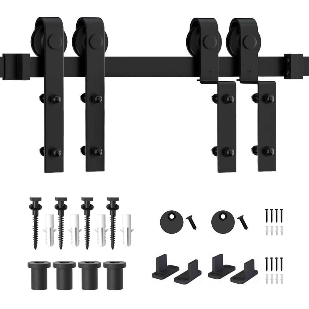 HACCER-Kit de quincaillerie pour porte de grange market, 4-16 pieds, pour rail de porte moderne à double effet