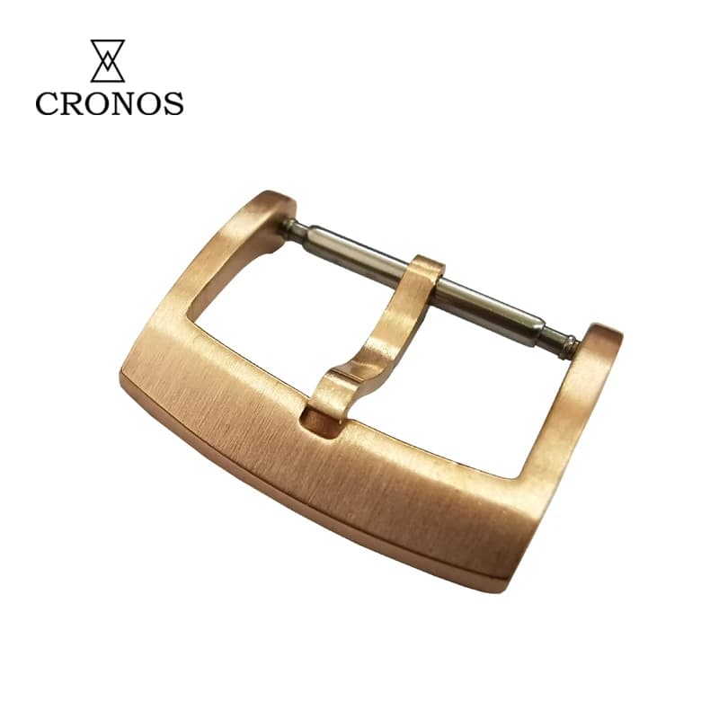 Cronos-Pièces de montre en bronze massif CuSn Tongue, entièrement brossées, 18mm, 20mm, 22mm, 2.0 avec ressort B