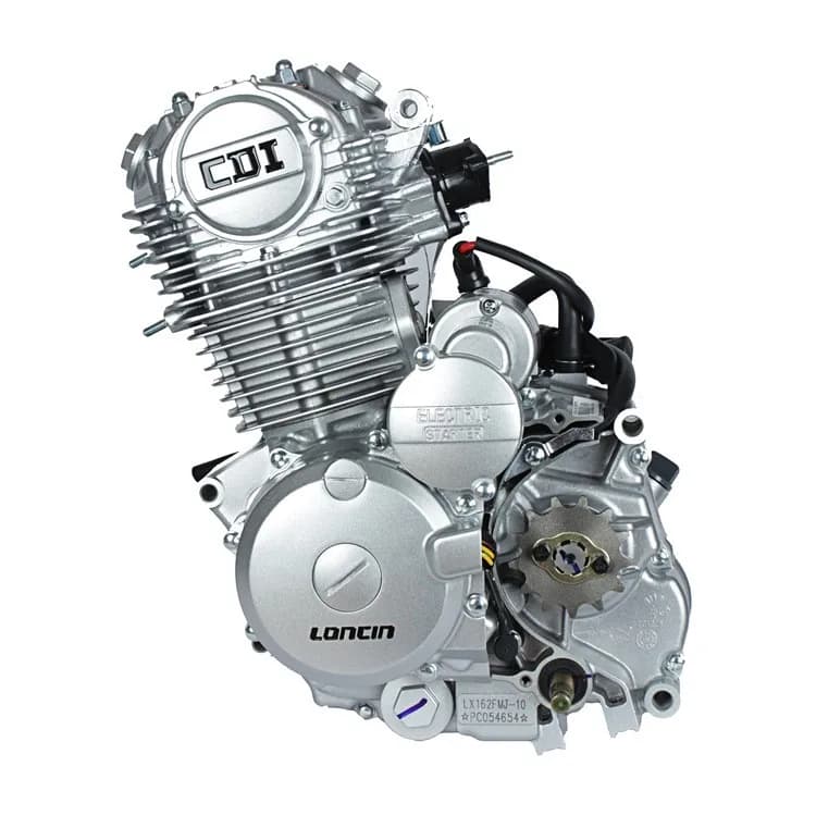 Pour moteur Loncin CB250 CB200 250cc LC166FMM : chaîne, pignon, stator, engrenage étoile, arbre intermédiaire, soupape, vilebrequin, piston, joint