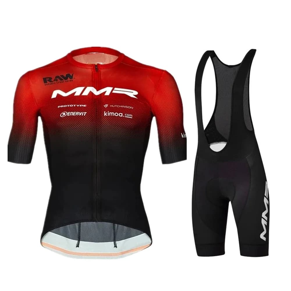 Maillot de cyclisme pour hommes MMR FACTORY RACING TEAM, vêtements de vélo à manches courtes avec short à bretelles, Ropa Ciclismo