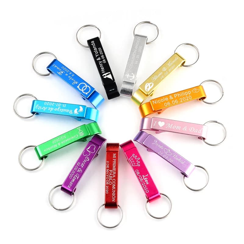 Ouvre-Bouteille Gravé Personnalisé, 50 Pièces, Clé, Faveurs de Mariage, Brasserie, Hôtel, Restaurant, Logo de Noël Privé