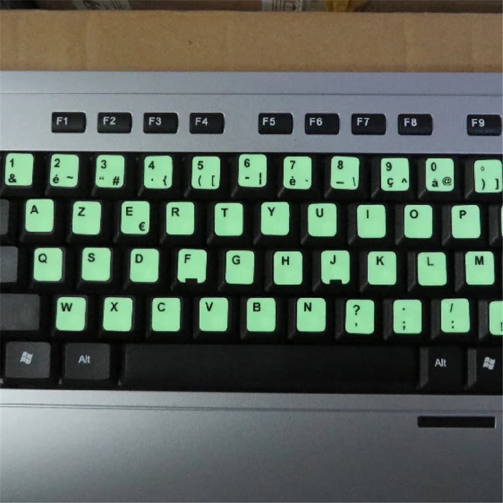Autocollants adhésifs lumineux mats pour clavier, pour français, espagnol, arabe, anglais, coréen, hébreu, italien, allemand, japonais, russe