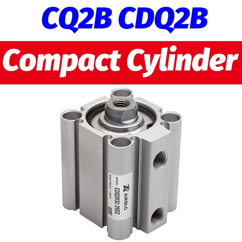 Cylindre compact à double effet à tige simple CDQ2B32-20DZ CQ2B32-75DZ avec interrupteur automatique Course 5-100mm CQ2A32-30DCZ CDQ2A32-50DZ-M9B