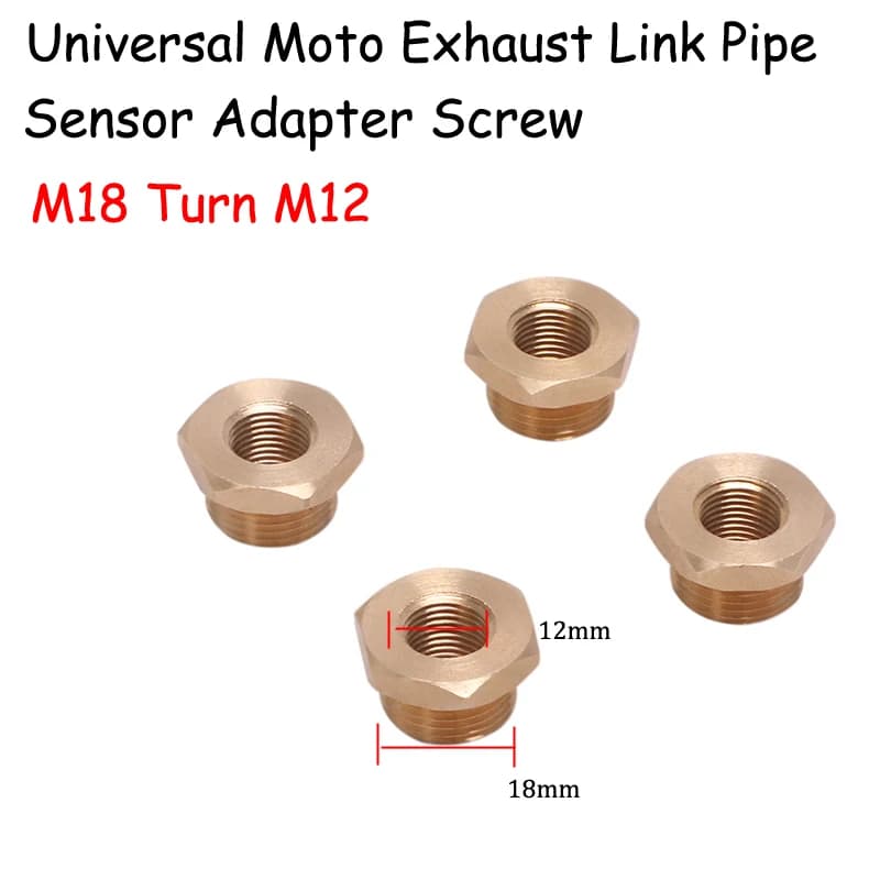 Vis d'adaptateur de capteur de tuyau de liaison intermédiaire d'échappement de Moto universelle M18 tour M12 pour Ninja650 Z650 S1000RR vis de capteur de Moto
