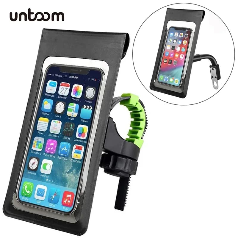 360 ° Support de téléphone rotatif étanche pour vélo, étui tactile pour guidon de vélo, support de téléphone pour rétroviseur de moto
