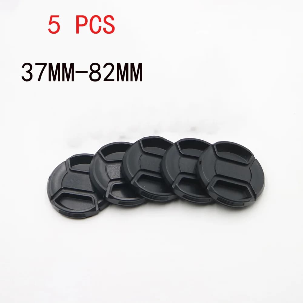 Protecteur de capuchon d'objectif avant pour appareil photo Snap-on, IL, Leica, Nikon, Sony, 37mm, 40.5mm, 43mm, 46mm, 49mm, 52mm, 55mm, 58mm, 62mm, 67mm, 72mm, 77mm, 82mm, 5 pièces